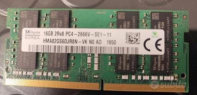 RAM 16 Gb x notebook