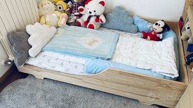 Letto singolo per bambino in legno di pino