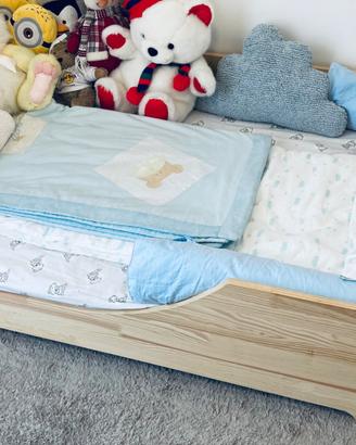 Letto singolo per bambino in legno di pino