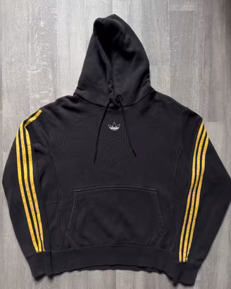 Felpa Adidas Vintage Trefoil Nera Oro Taglia M
