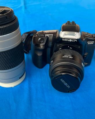 Macchina fotografica e teleobiettivo Minolca