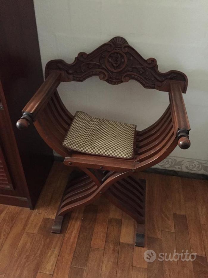 Vintage Sedia Savonarola Autentica Sedia Savonarola In Legno