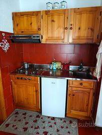 cucina lineare cm. 165 + vetrina 125