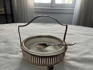 saliera argentata vintage