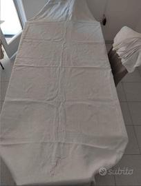 Tovaglia antica lino di fiandra con 5 tovaglioli
