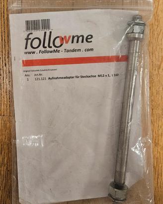 Adattatore asse FollowMe Tandem M12x1 L160 