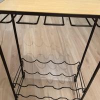 Carrellino portavini e bicchieri