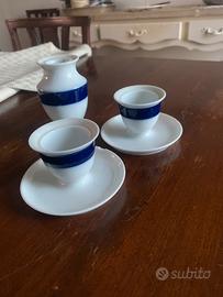 Tre portacandele in porcellana