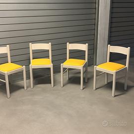 4 sedie design legno massello
