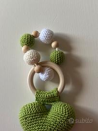 Tris (catena passeggino,sonaglio,porta ciuccio)