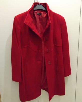 CAPPOTTO DONNA ROSSO BENETTON TAGLIA M/IT42/UE38