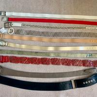 Set 10 cinture di vari colori e stili