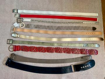 Set 10 cinture di vari colori e stili