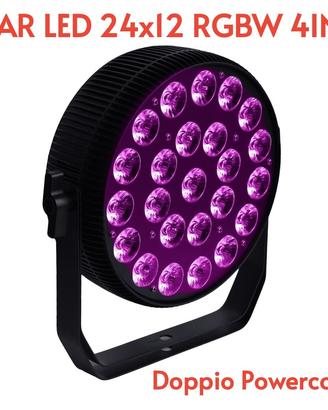 PAR LED 24X12 RGBW 4IN1 FULL COLOR DOPPIO POWERCON