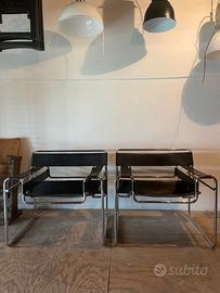 Coppia di poltrone Wassily Bauhaus B3 