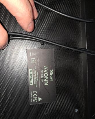 tastiera per pc da gioco Trust avonn nera pc 