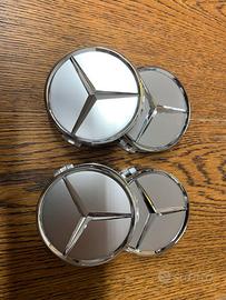 4 TAPPI COPRIMOZZO 75MM PER MERCEDES BENZ CERCHI