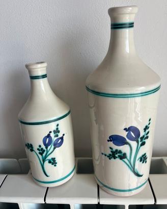 Coppia bottiglie ceramica Grottaglie