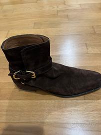 Stivaletti uomo Ralph Lauren marroni con cinturino