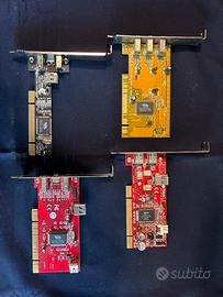 Lotto 4 schede firewire- pci