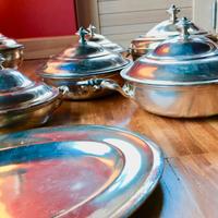 5 Casseruole e 3 Zuppiere vintage epoca 1950 c