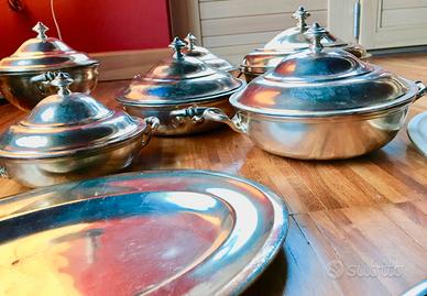 5 Casseruole e 3 Zuppiere vintage epoca 1950 c