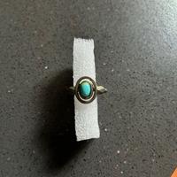 Anello antico in argento con pietra turchese