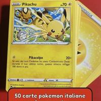 lotto 50 carte pokemon ITA da gioco collezione IT