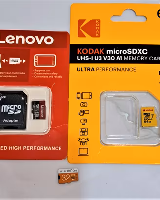 Schede Micro SD (128GB, 64GB, 32GB)