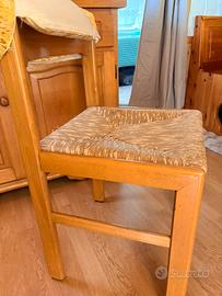 Sedie in legno impagliate