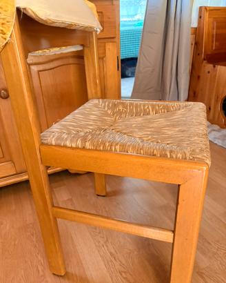 Sedie in legno impagliate
