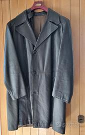 Giacca lunga Vintage in vera pelle 