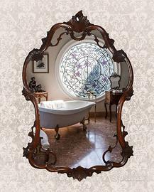 Specchiera in stile barocco-legno-massello