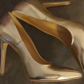 Decolleté oro 39 tacco 12