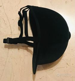daslo casco classico velluto nero da equitazione