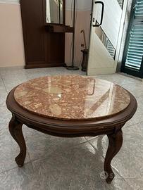 Tavolino legno e marmo