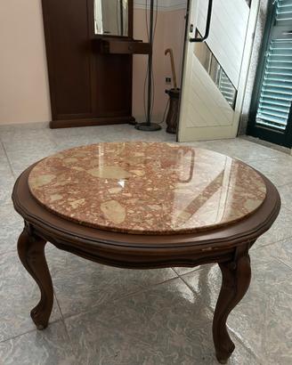 Tavolino legno e marmo