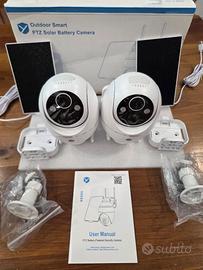 Telecamera Wi-Fi a Batteria con Pannello  Kit 2PZ