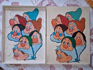 Puzzle sette nani per bambini (circa 30 pezzi)