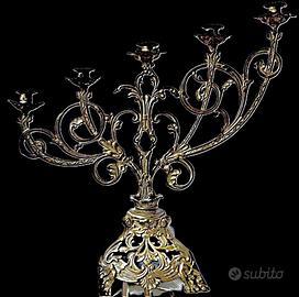2 CANDELABRI '800 STILE GOTICO