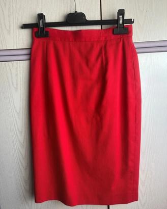 Gonna rossa a tubino