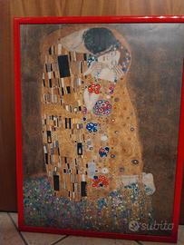 Riproduzione dipinto " Il Bacio " di Gustav Klimt