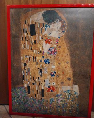 Riproduzione dipinto " Il Bacio " di Gustav Klimt