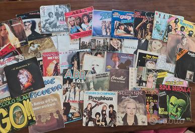 48 pz lp dischi musica anni 80' 45 giri vinili