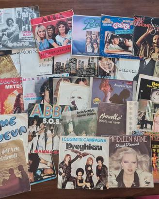 48 pz lp dischi musica anni 80' 45 giri vinili
