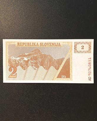 Slovenia - Biglietto da collezione 2 Tolarja 1990