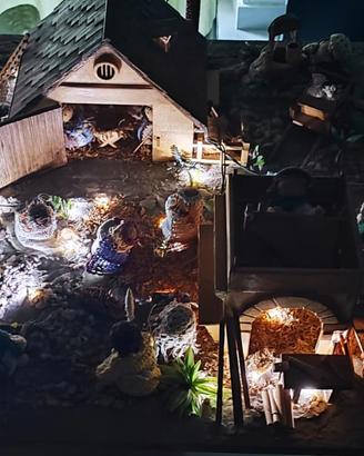 PRESEPE FATTO A MANO CON LUCI LED