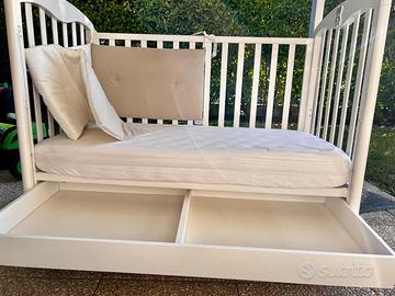 Lettino Foppapedretti + materasso + coprimaterasso