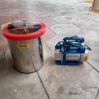 kit compressore vuoto +degassatore nuovo 