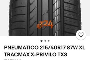 Gomme estive 215/40 r17 W